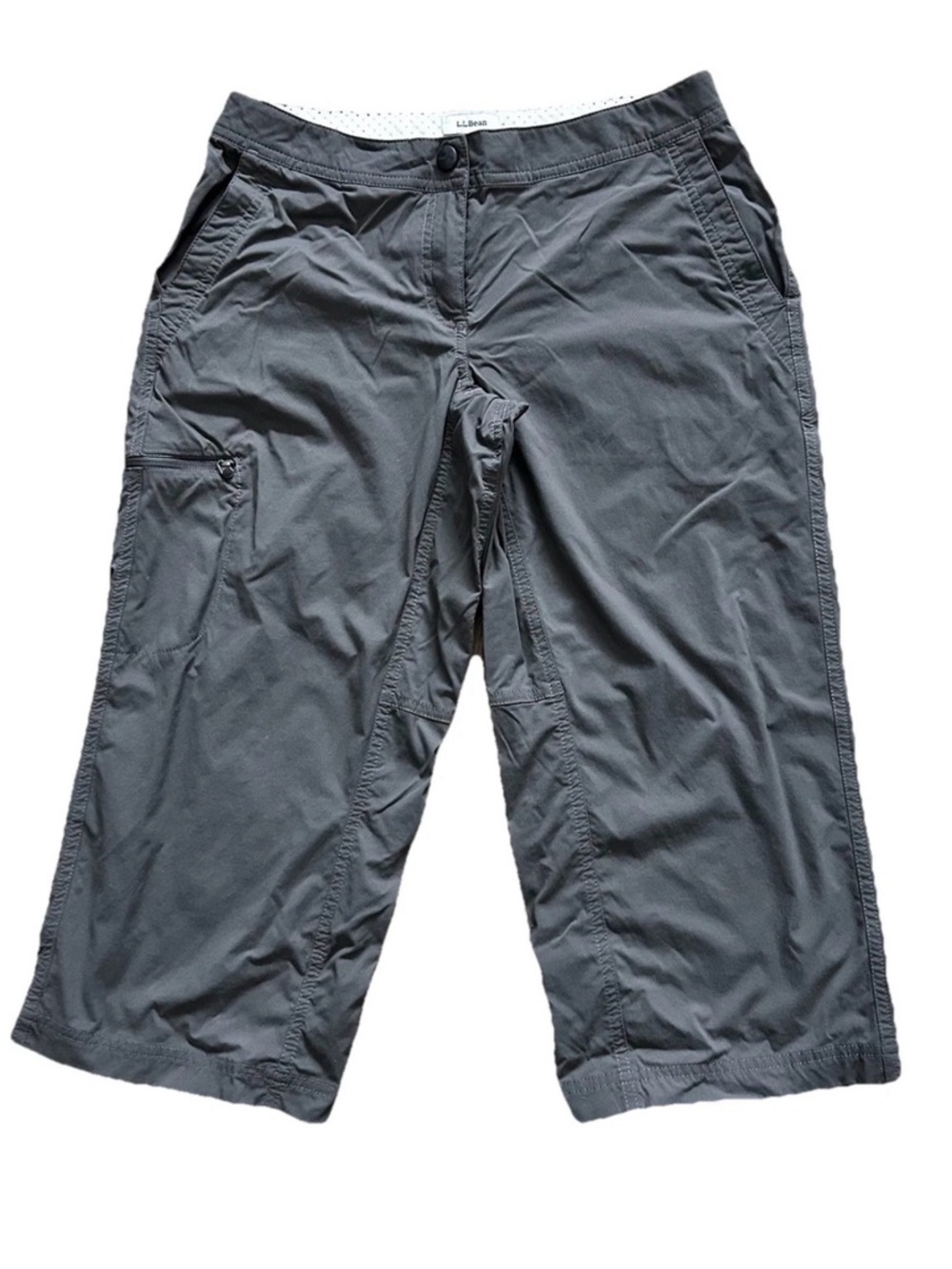 L.L. Bean Women's Gray Cropped Utility Pants